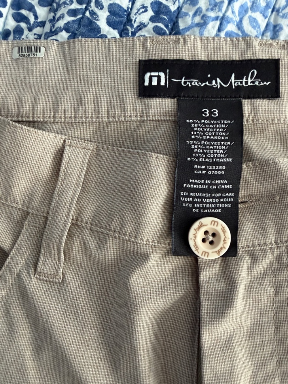 Travis Mathew light weight Tan Men's Casual Chinos 33w